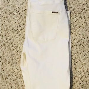 White skinny jeans wore once size 0